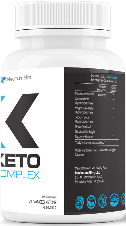 Keto Complex Supplement - Maximum Slim | Supports Ketosis & Energy Levels