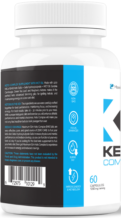 Keto Complex Supplement - Maximum Slim | Supports Ketosis & Energy Levels