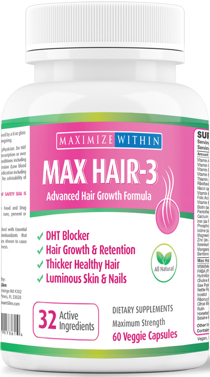 Max Hair 3 - Maximum Slim | Supports Healthy Hair Growth & Strength
