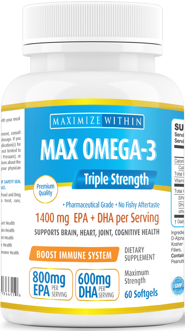 Max Omega-3 Supplement - Maximum Slim | Supports Heart & Brain Health