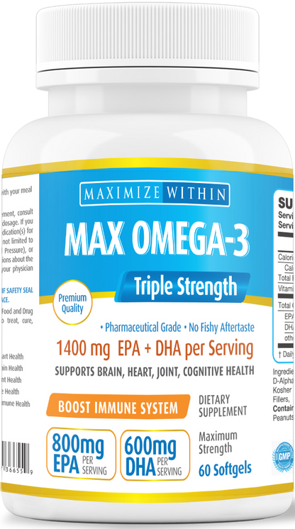 Max Omega-3 Supplement - Maximum Slim | Supports Heart & Brain Health