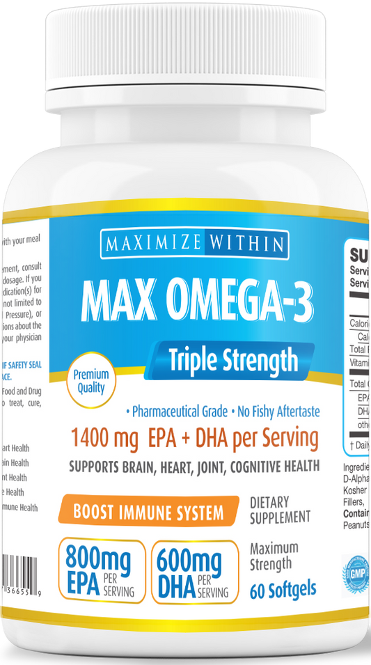 Max Omega-3 Supplement - Maximum Slim | Supports Heart & Brain Health