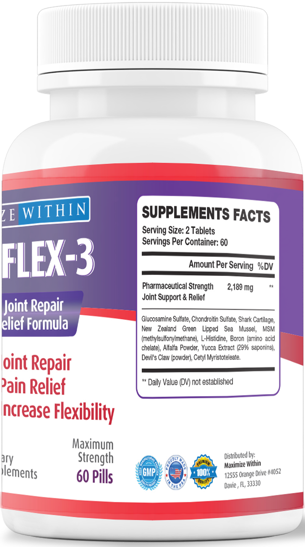Max Flex 3 - Maximum Slim | Joint Support Supplement for Mobility & Comfort