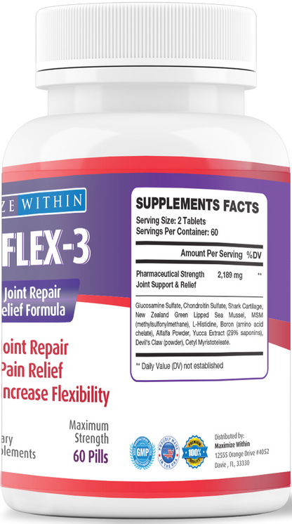 Max Flex 3 - Maximum Slim | Joint Support Supplement for Mobility & Comfort