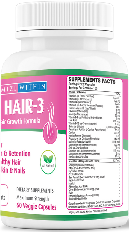 Max Hair 3 - Maximum Slim | Supports Healthy Hair Growth & Strength