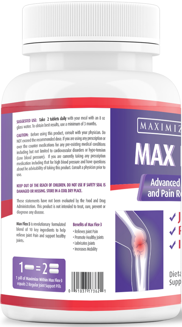 Max Flex 3 - Maximum Slim | Joint Support Supplement for Mobility & Comfort