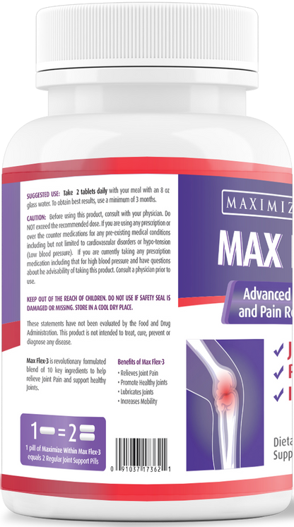 Max Flex 3 - Maximum Slim | Joint Support Supplement for Mobility & Comfort