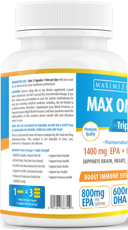 Max Omega-3 Supplement - Maximum Slim | Supports Heart & Brain Health