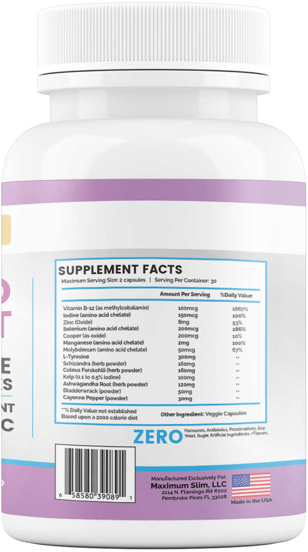 Thyroid Support Supplement - Maximum Slim | Promotes Healthy Metabolism