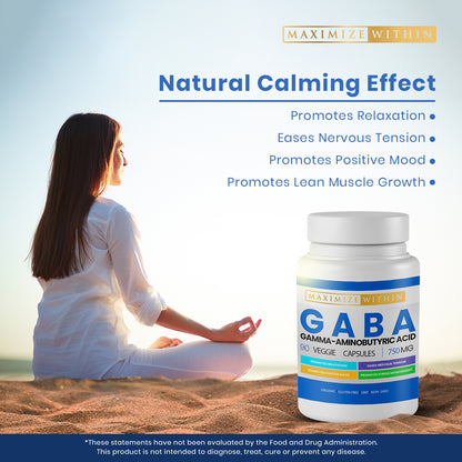Gamma-Aminobutyric Acid - GABA Supplement - Maximum Slim | Supports Relaxation & Stress Relief