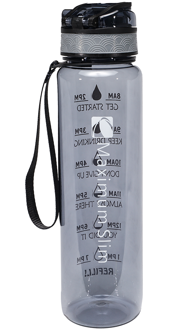 Motivational Water Bottle - 32oz/1000ml - Stay Cool Grey