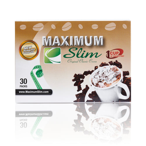 Maximum Slim Original Classic Cocoa (30 Ct) | Delicious Drink Mix for Everyday Wellness