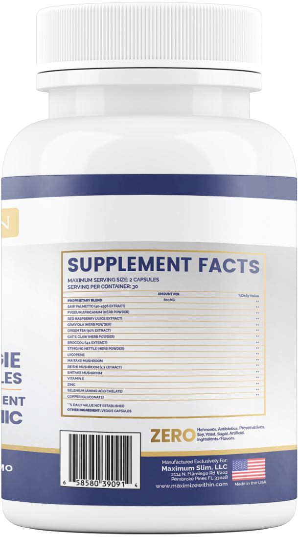 Advanced Prostate Support Supplement - Maximum Slim | Promotes Urinary Health