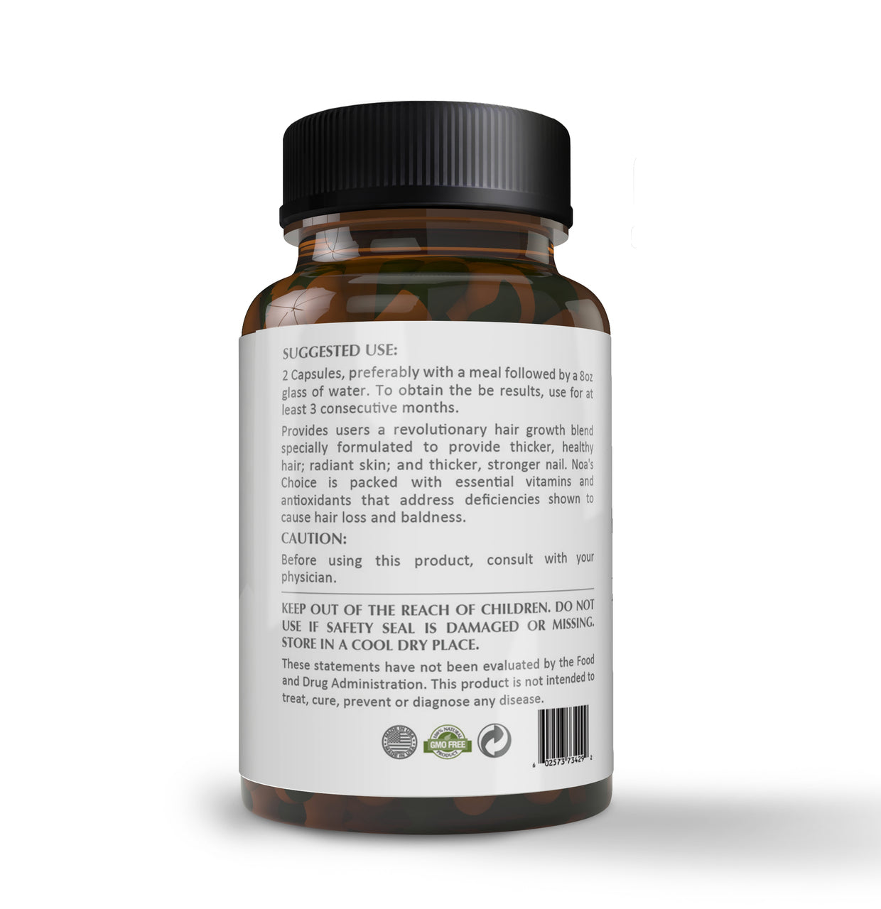 Noa’s Choice Organic Ayurvedic Hair Growth Vitamin - Maximum Slim | Nourishes & Strengthens Hair