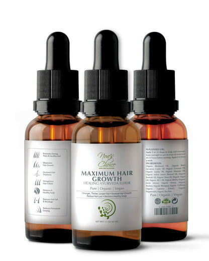 Noa's Choice Ayurvedic Maximum Hair Growth Oil Elixir | Nourishes & Strengthens Hair