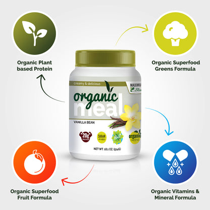 Maximum Slim Organic Fat Burning Meal Vanilla Bean | Nutritious Meal Replacement Shake