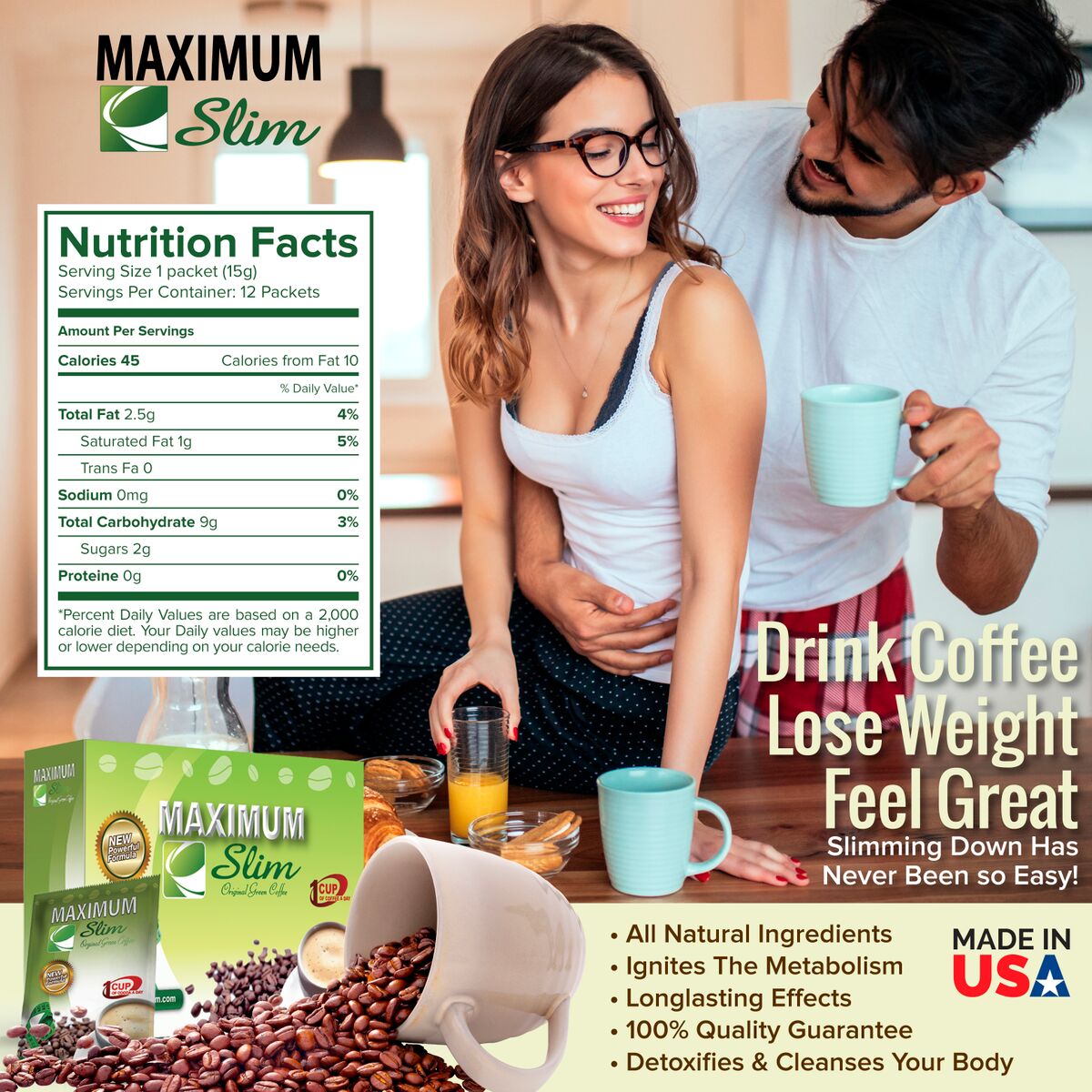 Maximum Slim Green Coffee | Supports Weight Management & Metabolism