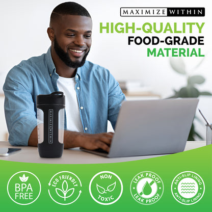 Protein Shaker Stirrer Bottle - Maximum Slim | Convenient Mixing for Protein Shakes