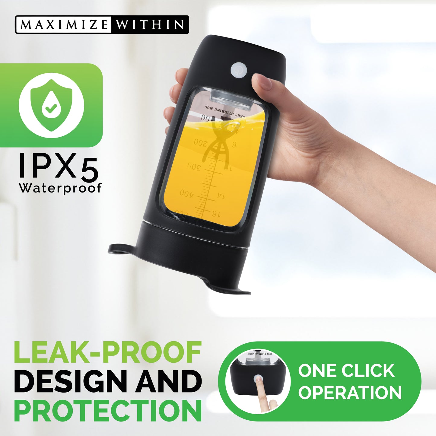 Protein Shaker Stirrer Bottle - Maximum Slim | Convenient Mixing for Protein Shakes