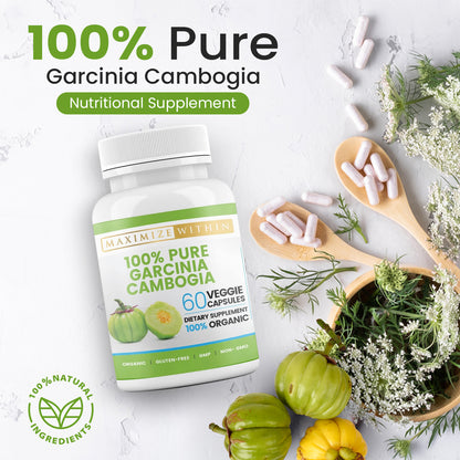100% Pure Garcinia Cambogia - Maximum Slim | Natural Supplement for Healthy Living