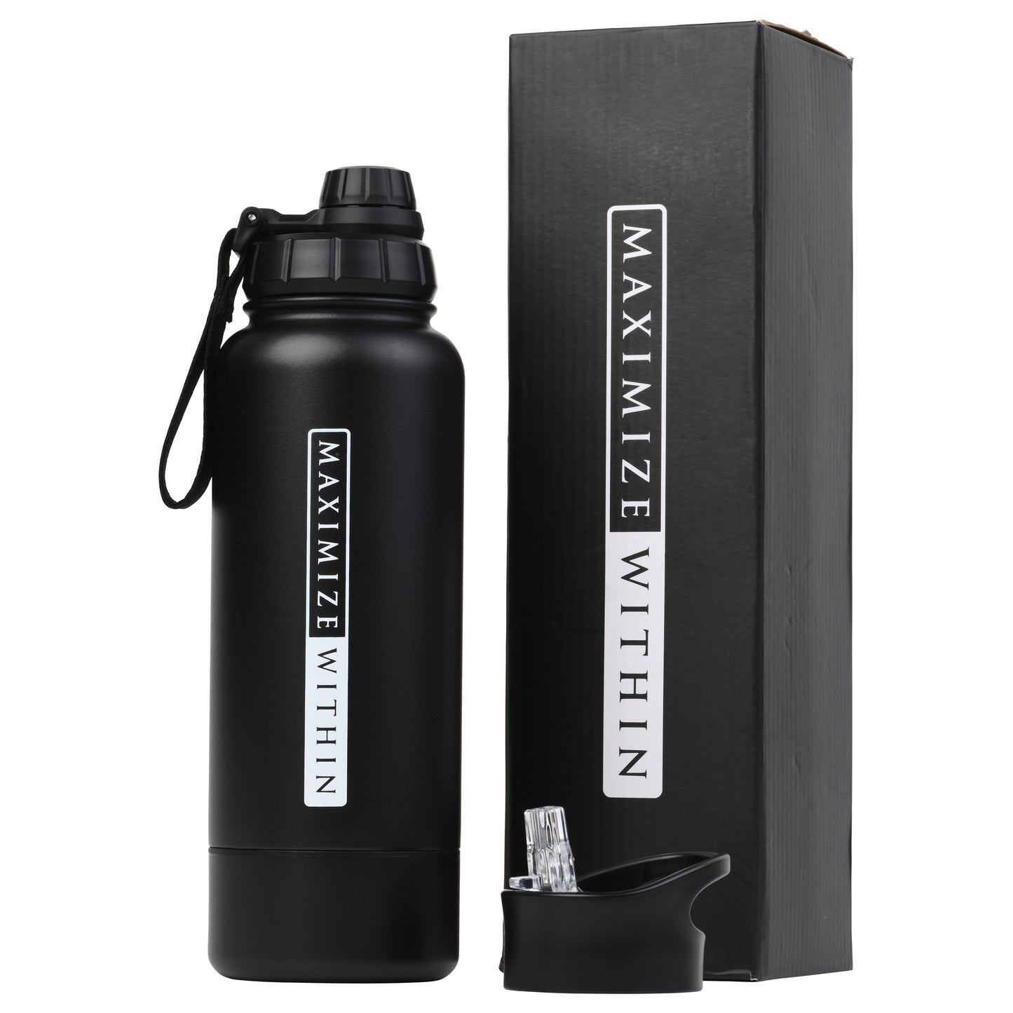 Stainless Steel Water Bottle with Hidden Compartment - Maximum Slim | Sleek & Functional