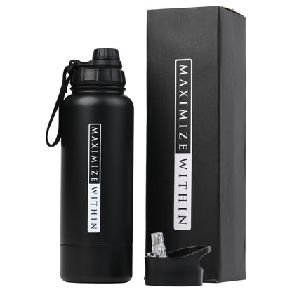 Stainless Steel Water Bottle with Hidden Compartment - Maximum Slim | Sleek & Functional