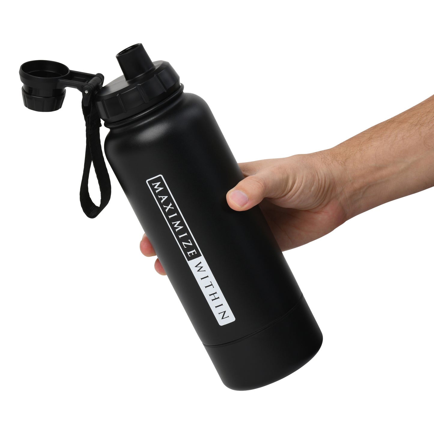 Stainless Steel Water Bottle with Hidden Compartment - Maximum Slim | Sleek & Functional