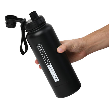 Stainless Steel Water Bottle with Hidden Compartment - Maximum Slim | Sleek & Functional