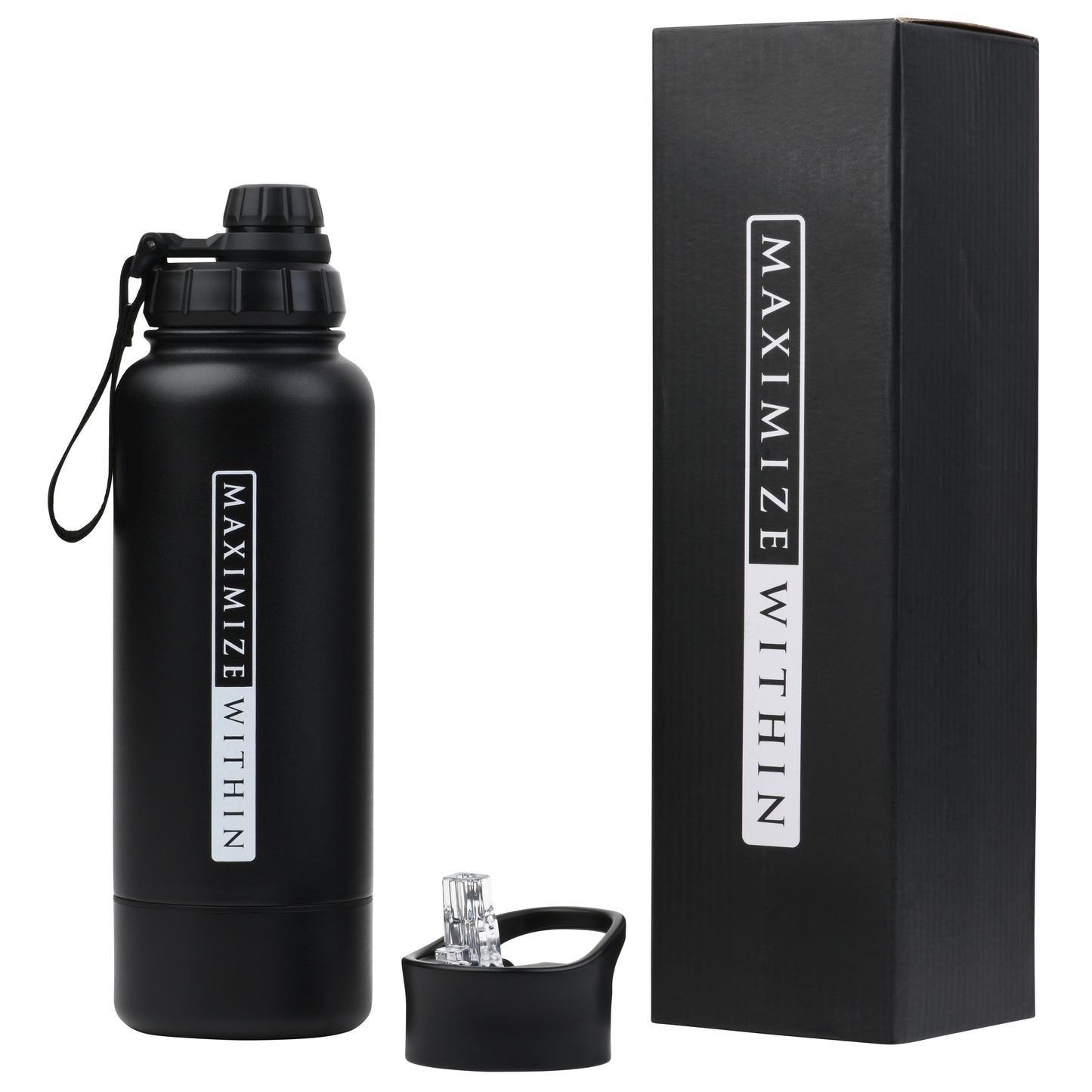 Stainless Steel Water Bottle with Hidden Compartment - Maximum Slim | Sleek & Functional
