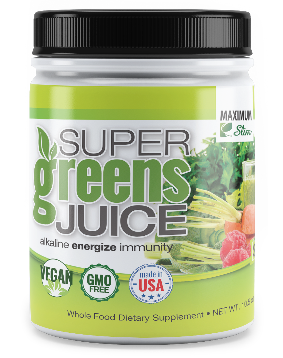 Fat Burning SuperGreens Powder - Maximum Slim | Nutrient-Rich Drink Mix for Metabolism Support