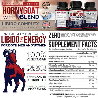 Horny Goat Weed Supplement - Maximum Slim | Supports Vitality & Performance