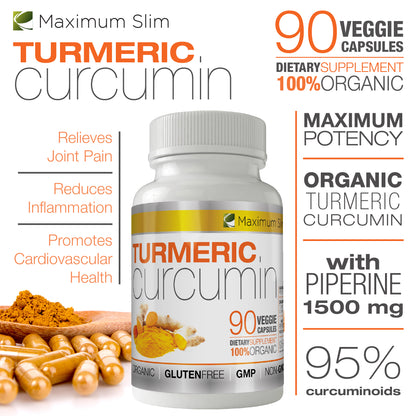 Turmeric Curcumin Supplement - Maximum Slim | Natural Joint & Wellness Support