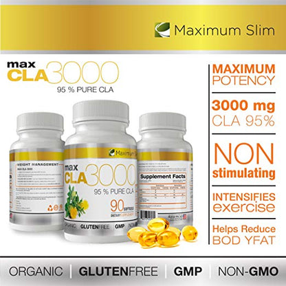 Max CLA 3000 - Maximum Slim | Supports Fat Metabolism & Lean Muscle Maintenance