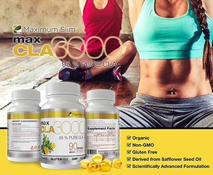 Max CLA 3000 - Maximum Slim | Supports Fat Metabolism & Lean Muscle Maintenance