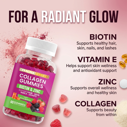 Collagen Gummies, Mixed Berries Flavor – Supports Hair, Skin, Nails, Joints