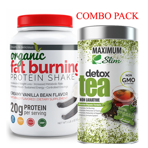 Protein Shake and Detox Tea Combo - Maximum Slim | Supports Weight Management & Detoxification