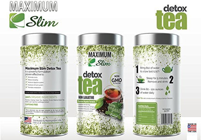 Maximum Slim Organic Detox Tea | Herbal Cleansing & Wellness Blend