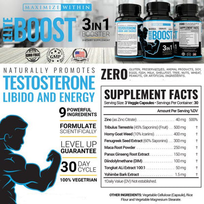 3 in 1 Elite Boost Supplement - Maximum Slim | Comprehensive Health Support