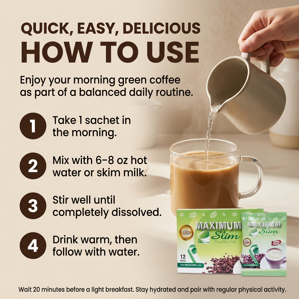 Maximum Slim Original Green Coffee | Premium Unroasted Arabica Blend (12 Ct)