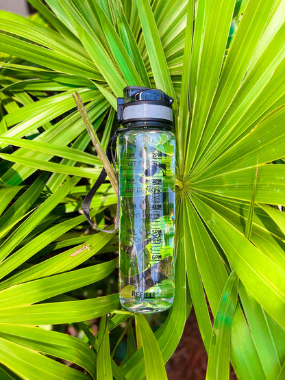 Motivational Water Bottle - 32oz/1000ml - Stay Cool Grey