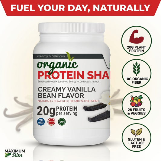 Organic Protein Shake - Maximum Slim | Nutrient Rich Drink for Muscle Recovery