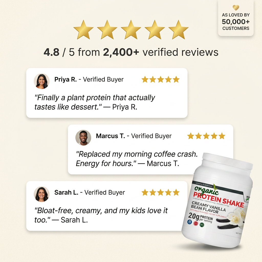 Organic Protein Shake - Maximum Slim | Nutrient Rich Drink for Muscle Recovery