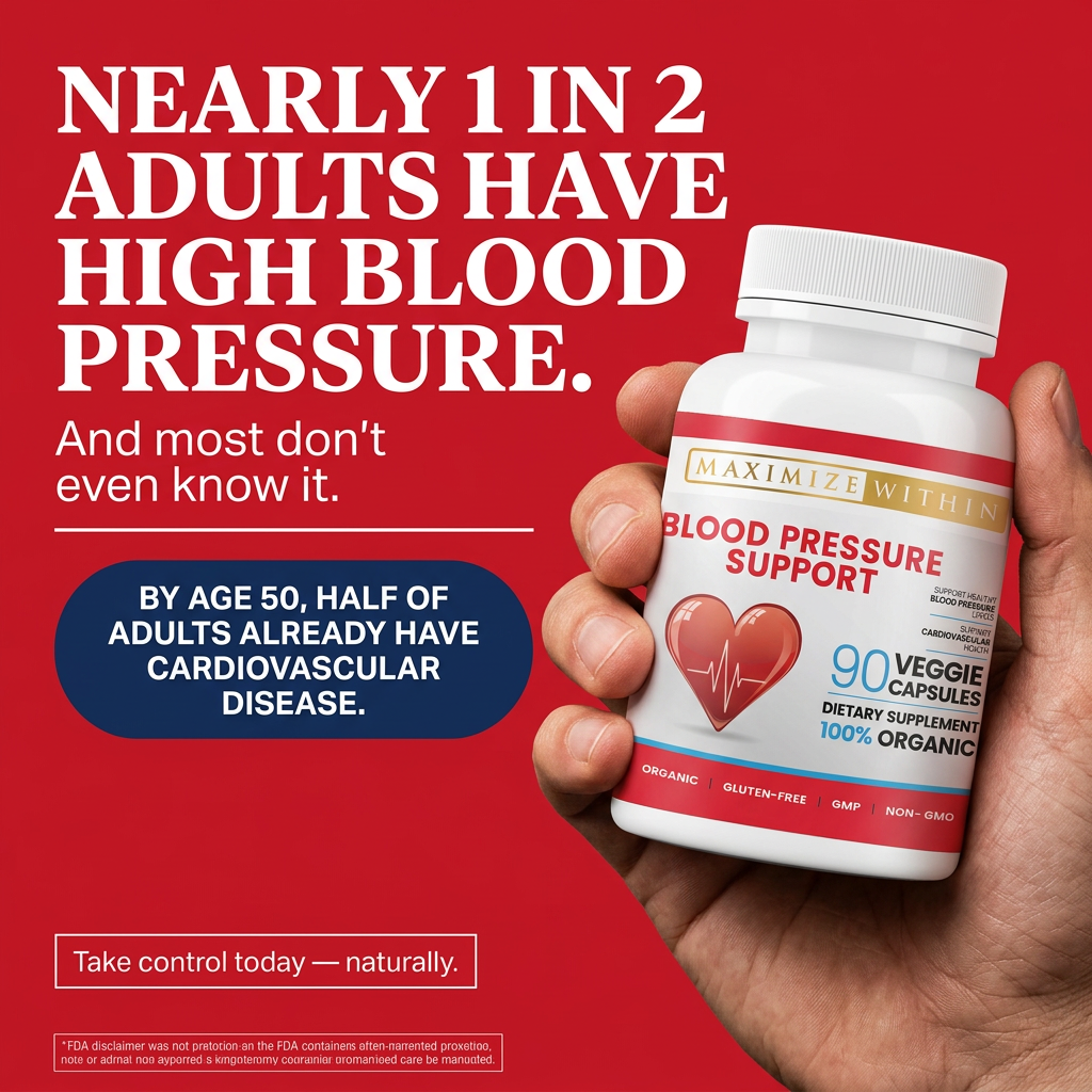 Blood Pressure Support Supplement - Maximum Slim |  Herbal Dietary Supplement