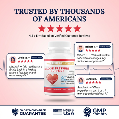 Blood Pressure Support Supplement - Maximum Slim |  Herbal Dietary Supplement