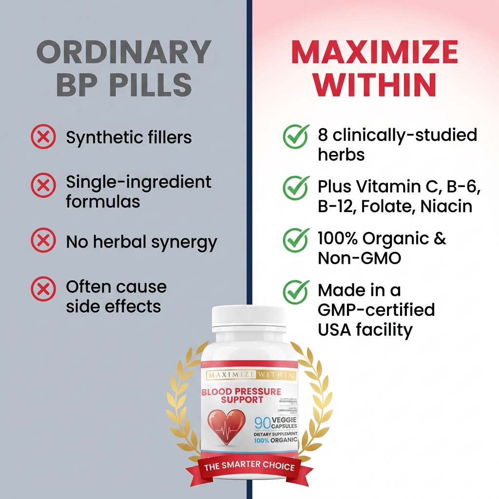 Blood Pressure Support Supplement - Maximum Slim |  Herbal Dietary Supplement
