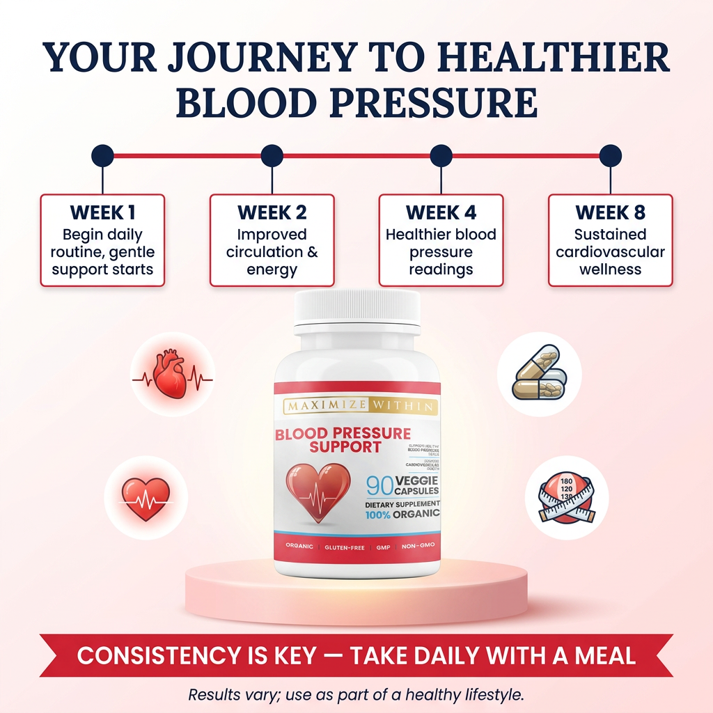 Blood Pressure Support Supplement - Maximum Slim |  Herbal Dietary Supplement