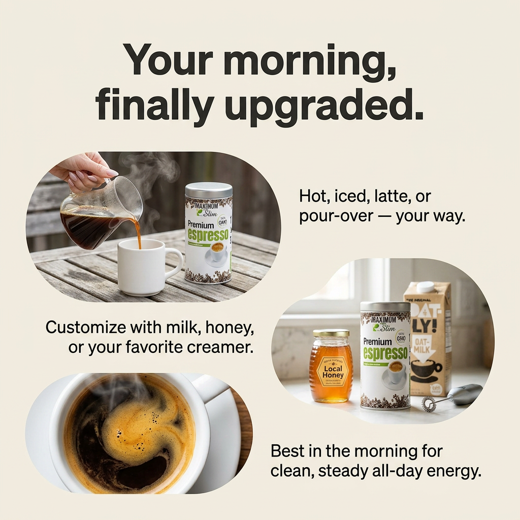 Maximum Slim Organic Espresso | Rich & Smooth Coffee for Energy Boost