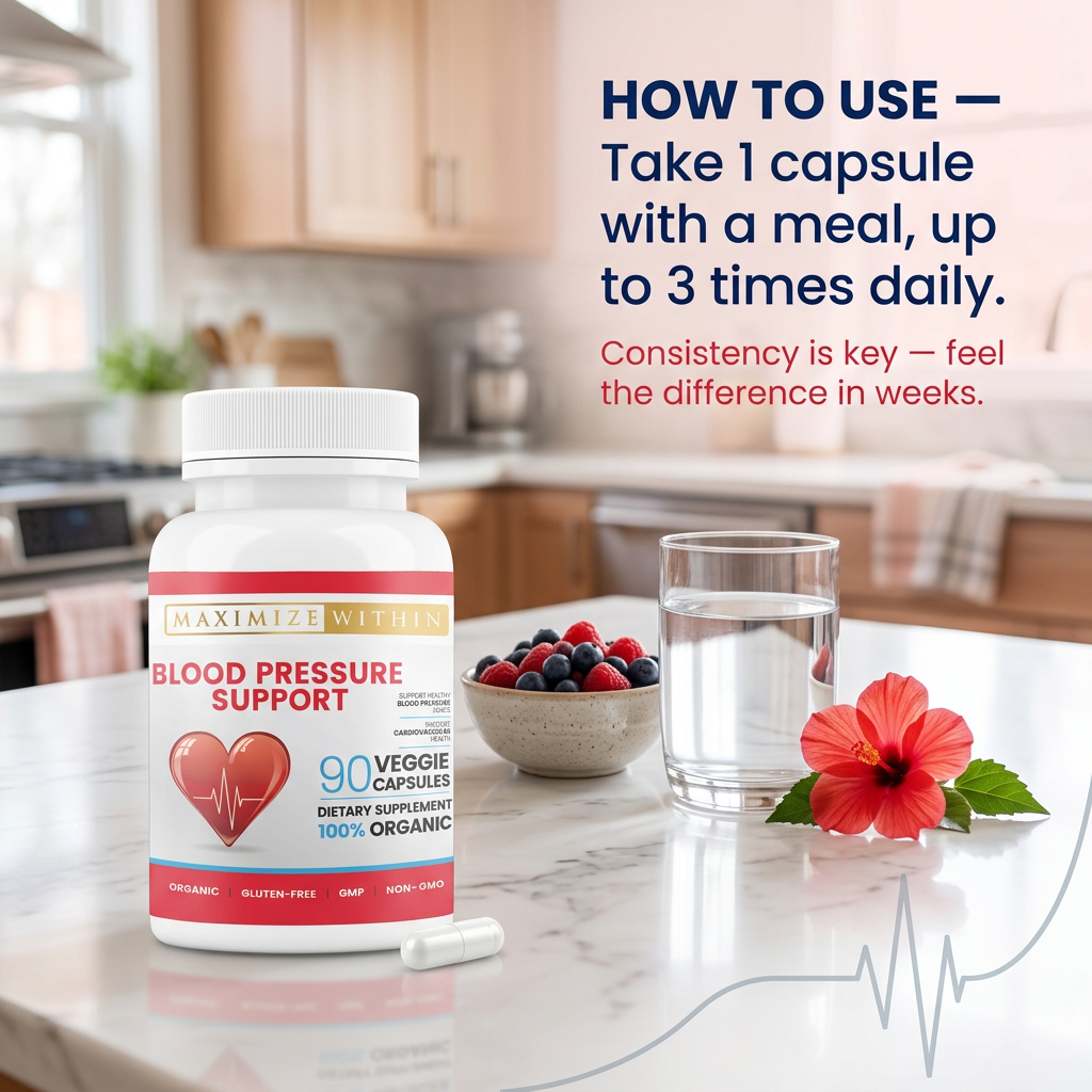 Blood Pressure Support Supplement - Maximum Slim |  Herbal Dietary Supplement