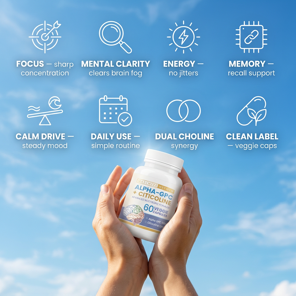 Alpha-GPC + Citicoline - Maximize Within | Special Nootropic Formula