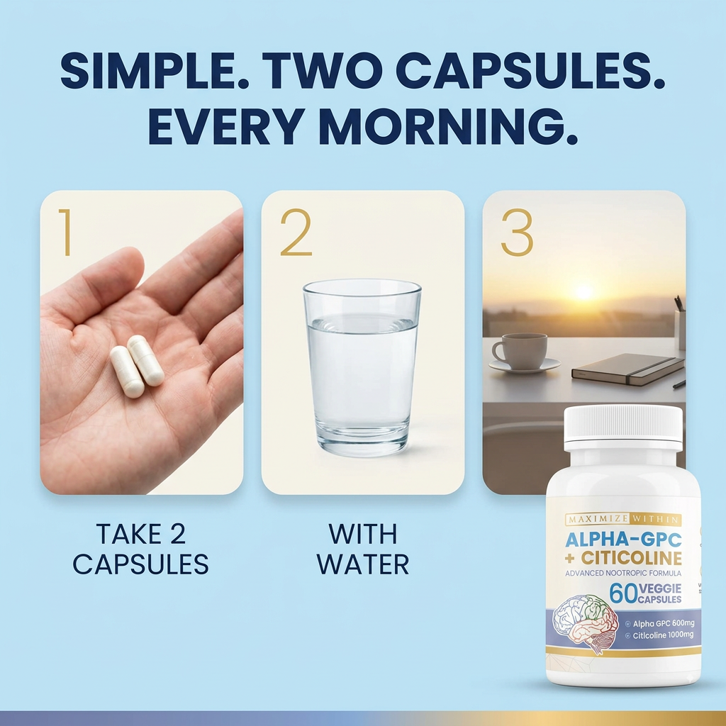Alpha-GPC + Citicoline - Maximize Within | Special Nootropic Formula